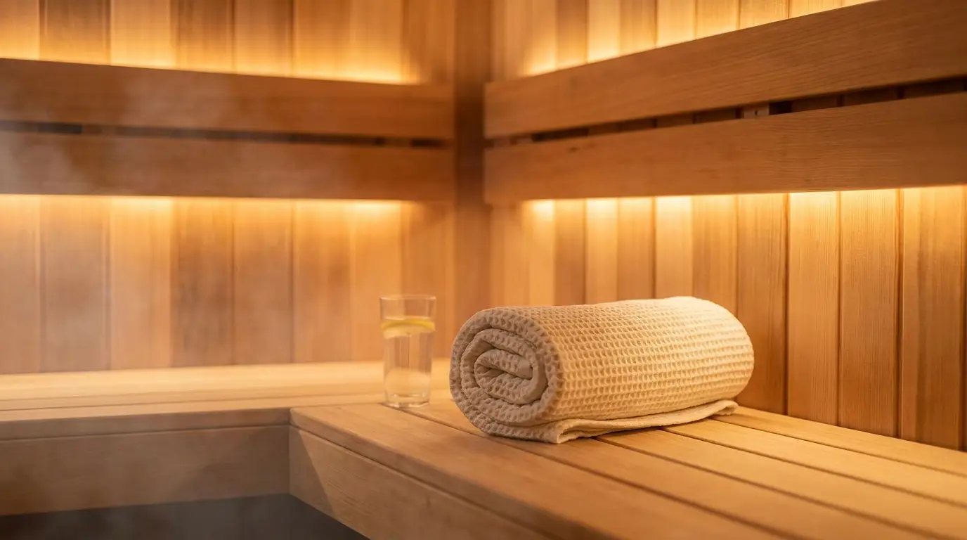 Warm wood infrared sauna at Elite Spa Utah